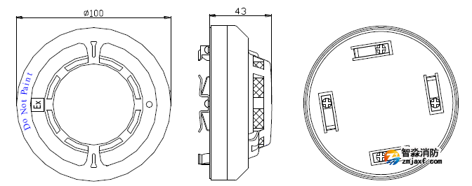 JTF-GOM-GSTN9813(Ex)火災(zāi)探測器外形示意圖