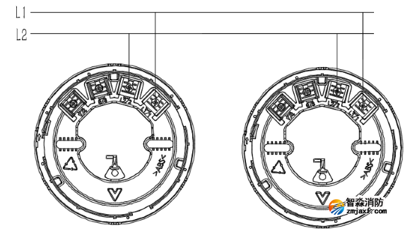 JBF5173火災(zāi)聲光警報器接線圖