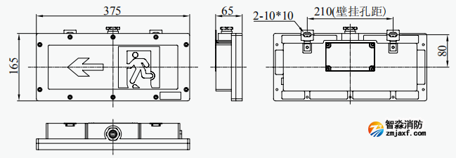 青鳥(niǎo)防爆標(biāo)志燈外觀尺寸