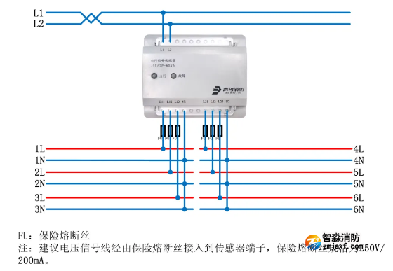 JBF62P-ASV6電壓信號(hào)傳感器接線圖