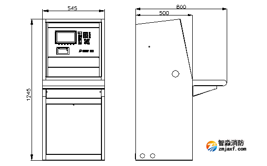 JB-TT-JBF-51S40可燃?xì)怏w報(bào)警控制器外形尺寸圖
