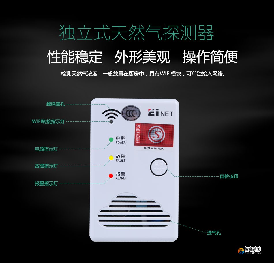 獨(dú)立式天然氣探測器