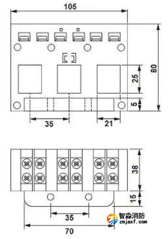 EI-CT6754A三相電流互感器尺寸圖