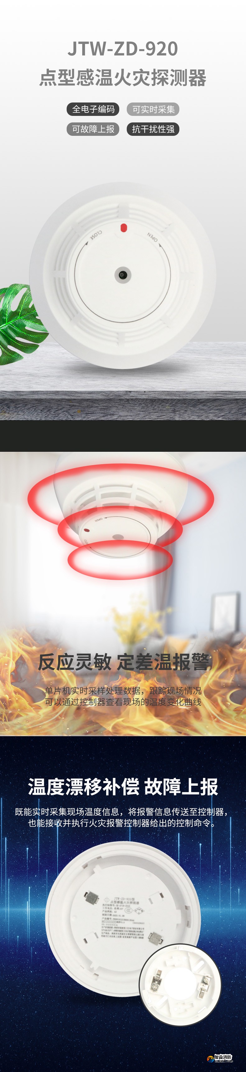 JTW-ZD-920點(diǎn)型感溫火災(zāi)探測(cè)器(智能型)1