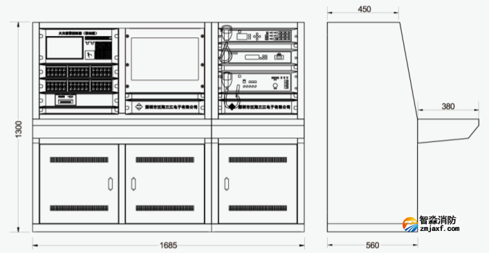 JB-QTL-9116火災(zāi)報(bào)警控制器產(chǎn)品尺寸