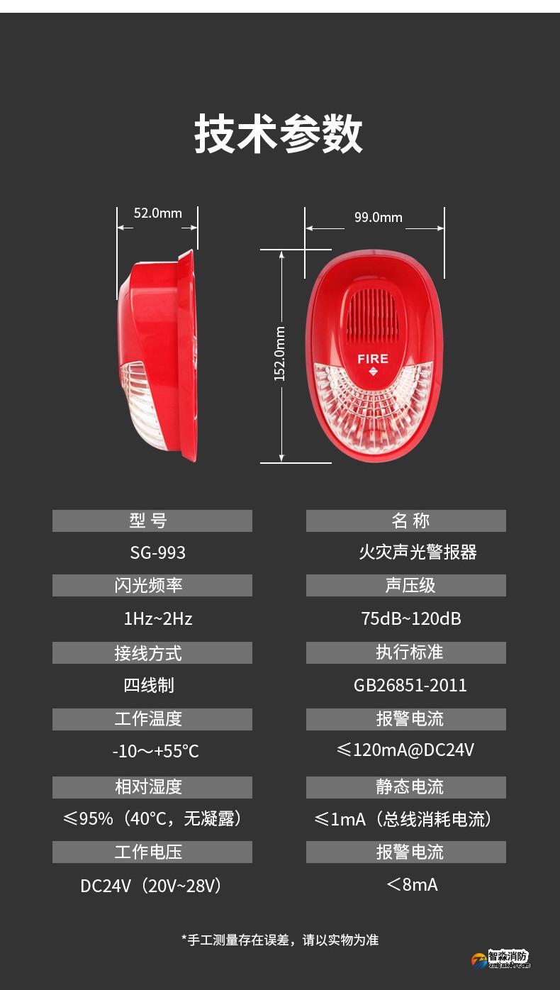 SG-993火災(zāi)聲光報(bào)警器3