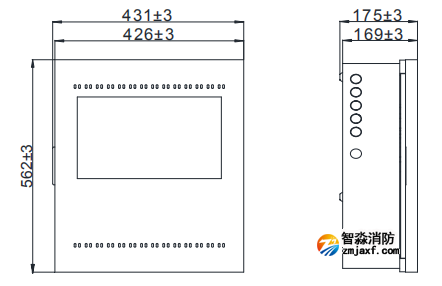 SEC3002火災(zāi)報(bào)警控制器外形尺寸