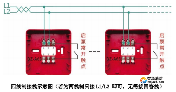 J-SAP-M-A63消火栓按鈕接線圖