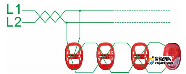 SG-A91火災(zāi)聲光警報(bào)器接線圖