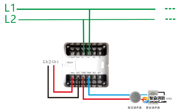 KZJ-A76型輸入/輸出模塊接線圖