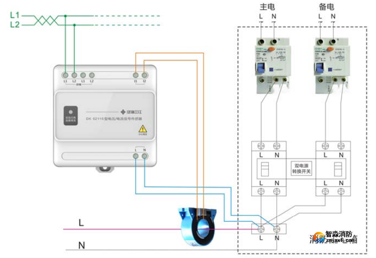 DK-5211S交流單相電壓/電流信號(hào)傳感器接線圖