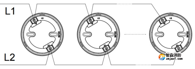 JTY-GD-A32點(diǎn)型光電感煙火災(zāi)探測(cè)器接線示意圖