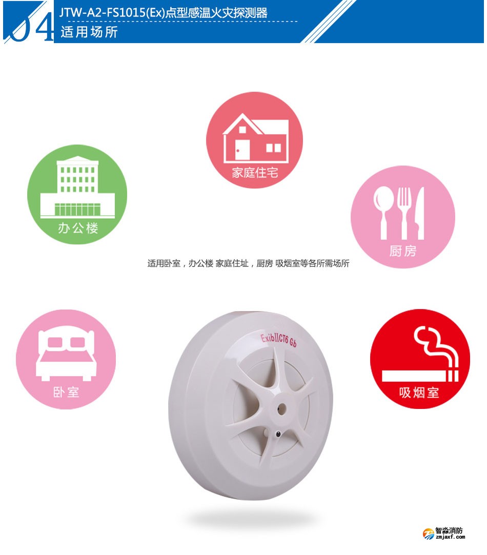 JTW-A2-FS1015(Ex)點(diǎn)型感溫火災(zāi)探測(cè)器產(chǎn)品應(yīng)用場(chǎng)所