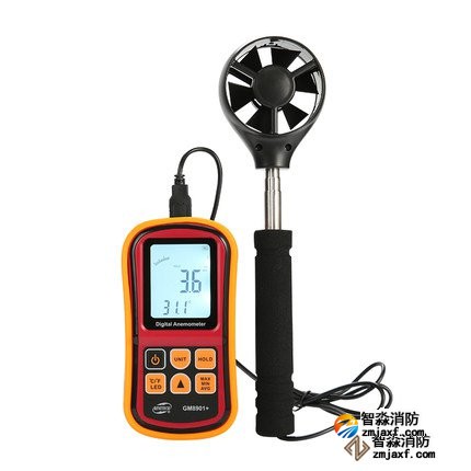 數(shù)字風(fēng)速計量程：0ｍ/ｓ～45ｍ/ｓ；精度：±3％