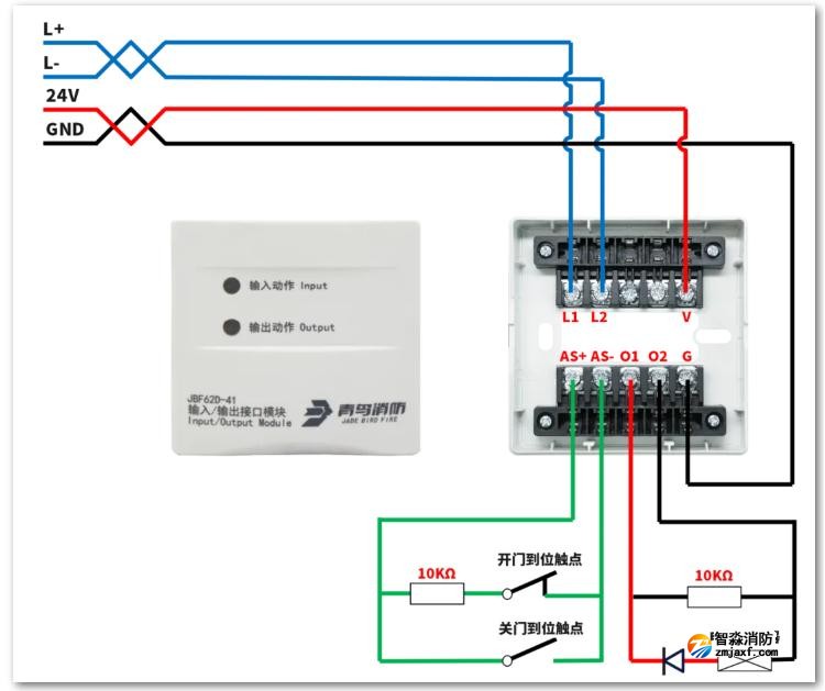 輸入/輸出接口模塊JBF62D-41接線圖