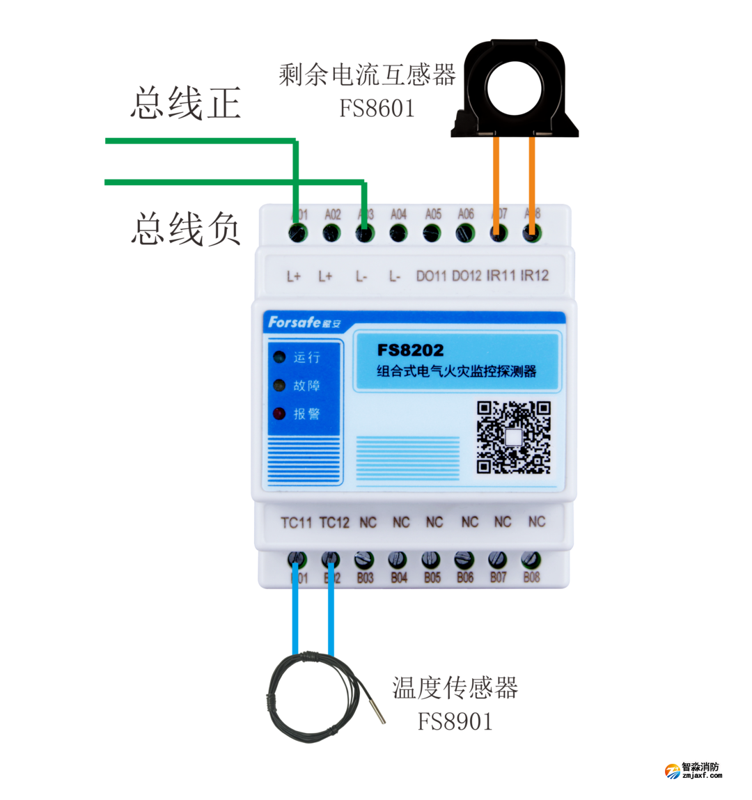 FS8202組合式電氣火災(zāi)監(jiān)控探測器